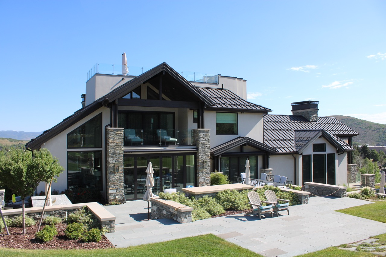 High-End Exterior Stain and Finish on Fascia, Trim, and Beams – Park City Home